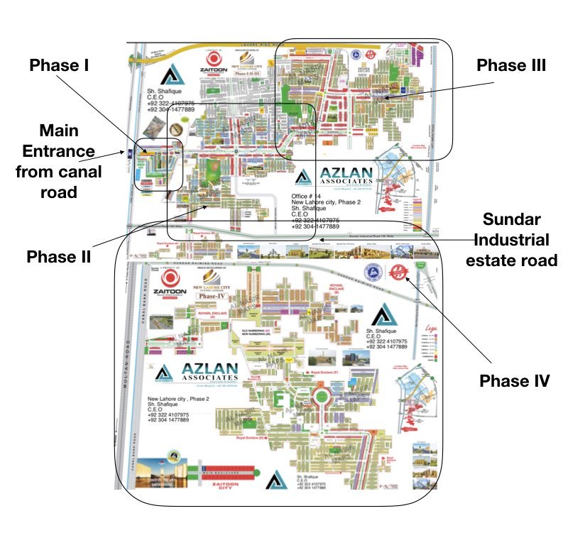 New Lahore City, Marked Plan