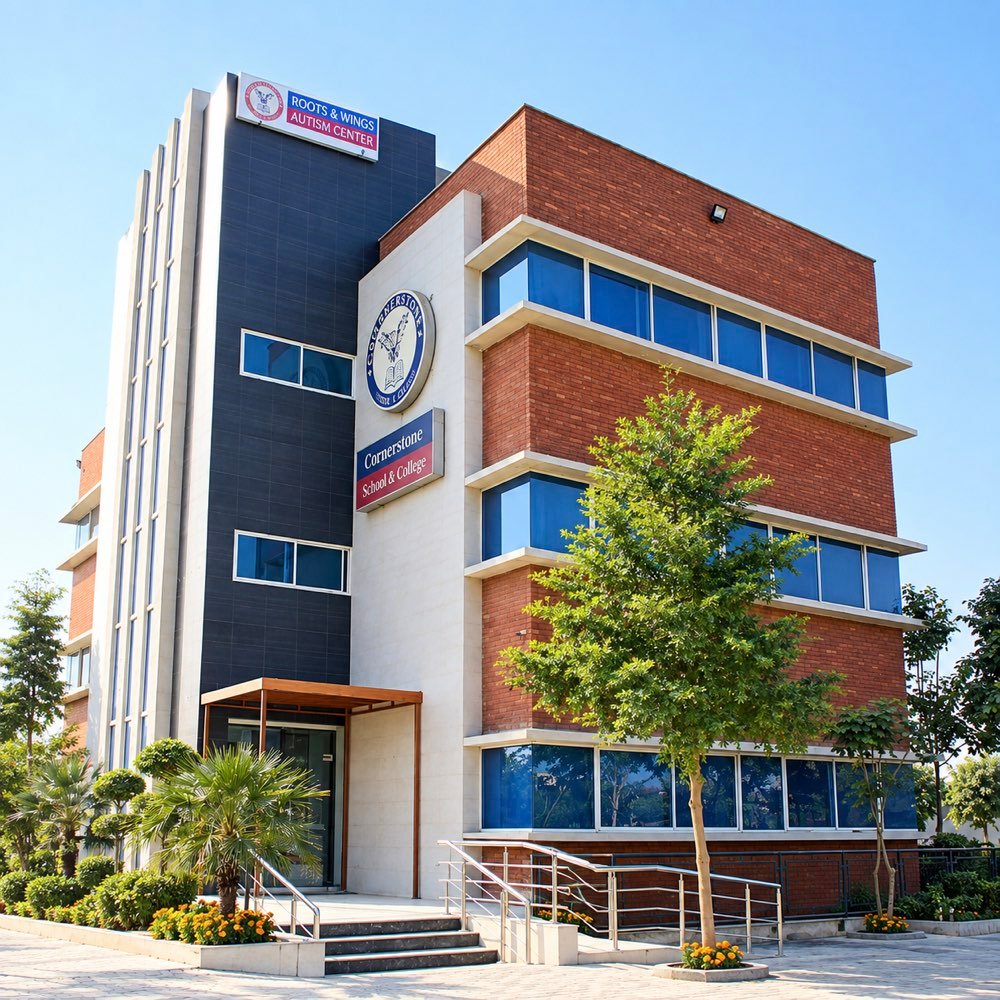 Cornerstone School campus building in A Block Phase 2 New Lahore City housing scheme Canal Road Lahore